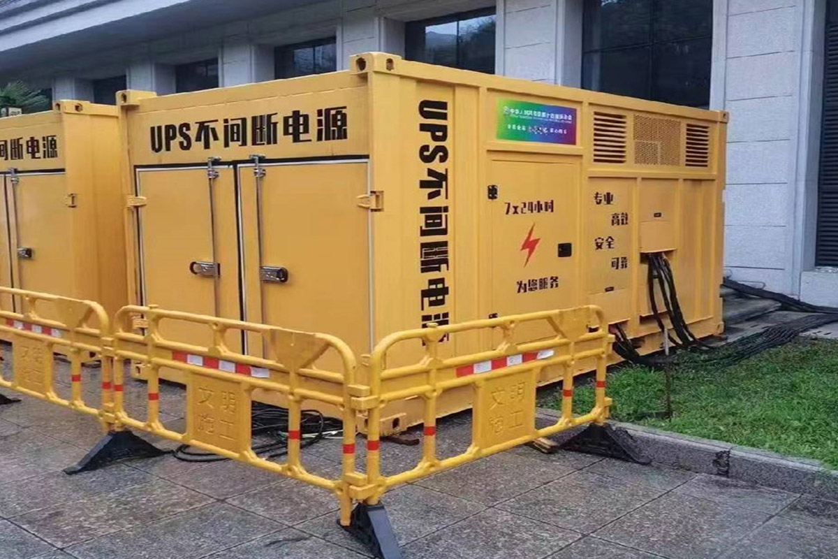贵德发电机租赁施工现场